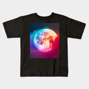 colorful moon Kids T-Shirt